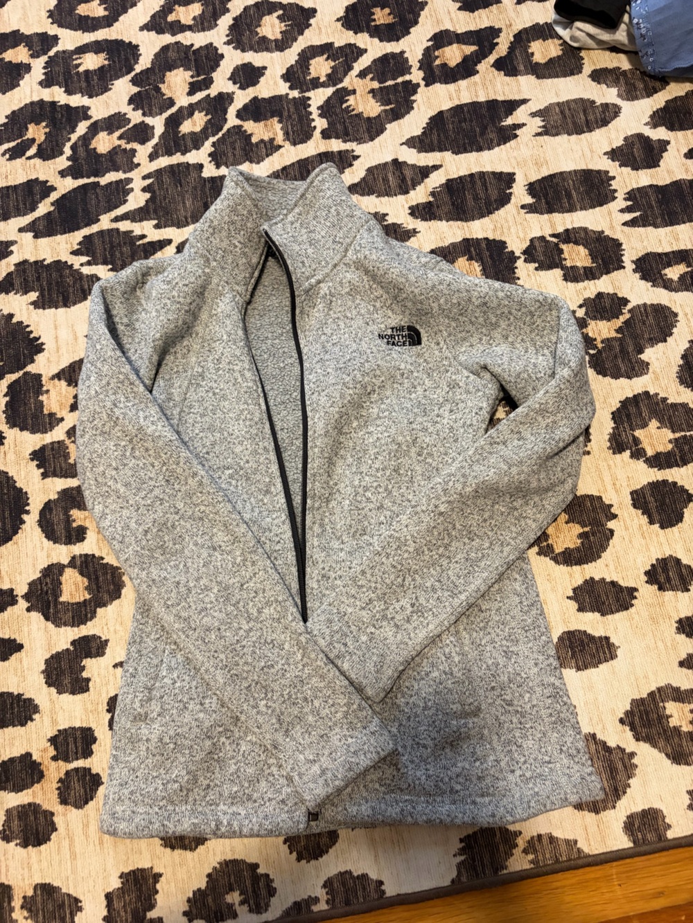 The North Face Heather Gray Sherpa Fleece Jacket